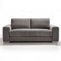 2-Sitzer-Cordsofa Grau aus Polyester, 160 × 90 × 85 cm