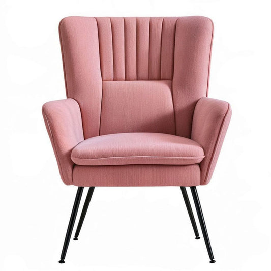 Gepolsterter Ohrensessel Rosa/Schwarz, 78 x 80 x 105 cm