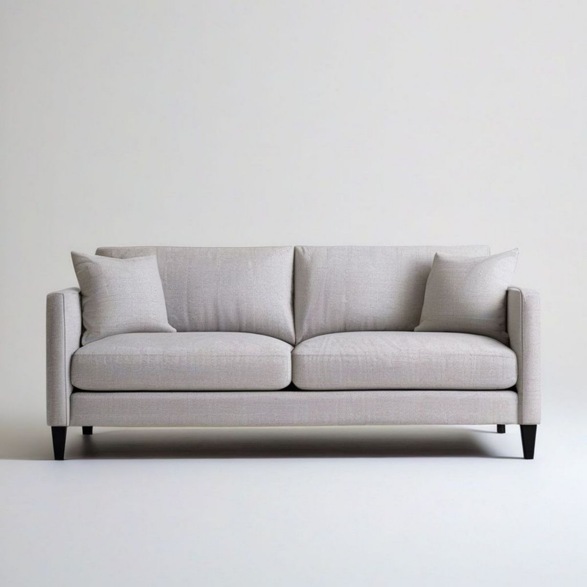 2er-Sofa 180 x 85 x 82 cm Hellgrau mit schwarzen Stahlfüssen