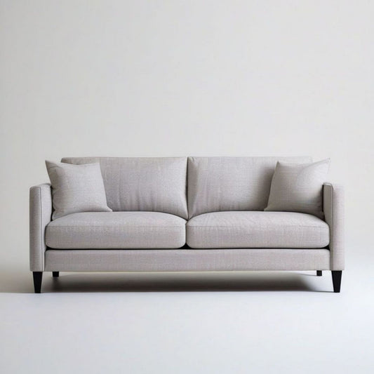 2er-Sofa 180 x 85 x 82 cm Hellgrau mit schwarzen Stahlfüssen